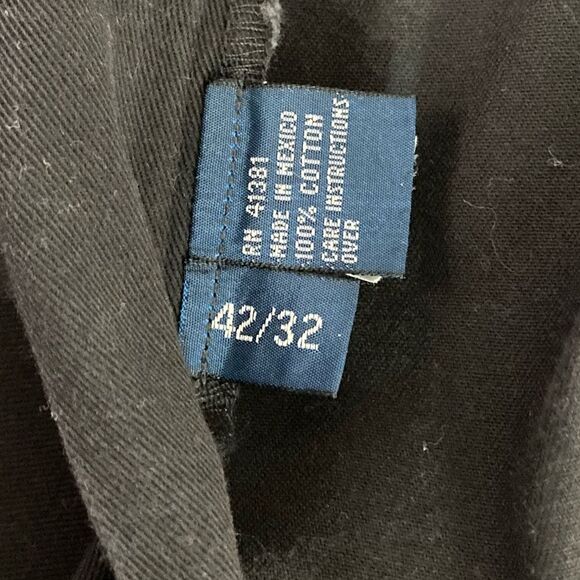 Polo Ralph Lauren Chino Pants Men’s 42x32 Black Hammond Pleated Classic Preppy - Picture 8 of 12